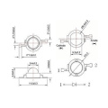 Àrd-chumhachd 365nm UV LED 3W 120-ceum