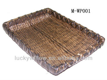 Antique wicker fruit plate & fruit tray & compote