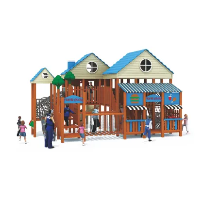 Wooden Outdoor Playgrounds: Game Play and Amusement Equipment