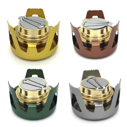 Ultralight Brass Alcohol Stove for Camping and Hiking