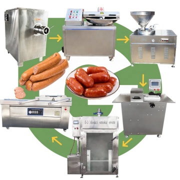 Set completo set industriale salsiccia di salsiccia di produzione della linea di produzione