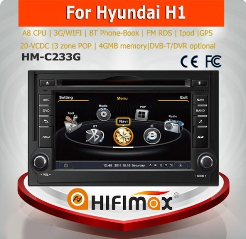 Hifimax 2015 new model hyundai grand starex car radio gps navigation system WITH A8 CHIPSET DUAL CORE 1080P DVD GPS WIFI 3G