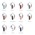 7 Chakra aura therapy Drop Crystal Bell hexagonal Point Stone Pendant and healing crystal roll grinding palm gem meditation jewe