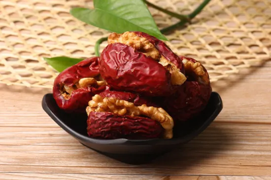 Nature plant red date with walnut kernel