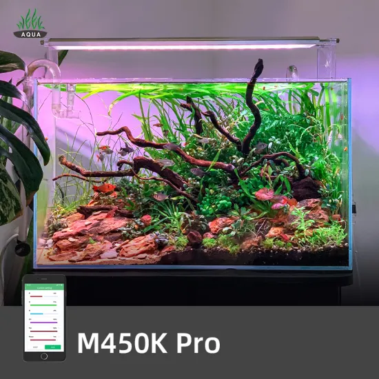 Hot Sale WEEKAQUA M Series RGB Full Spectrum Aquarium Lights for 450mm Fish Tanks with APP Control