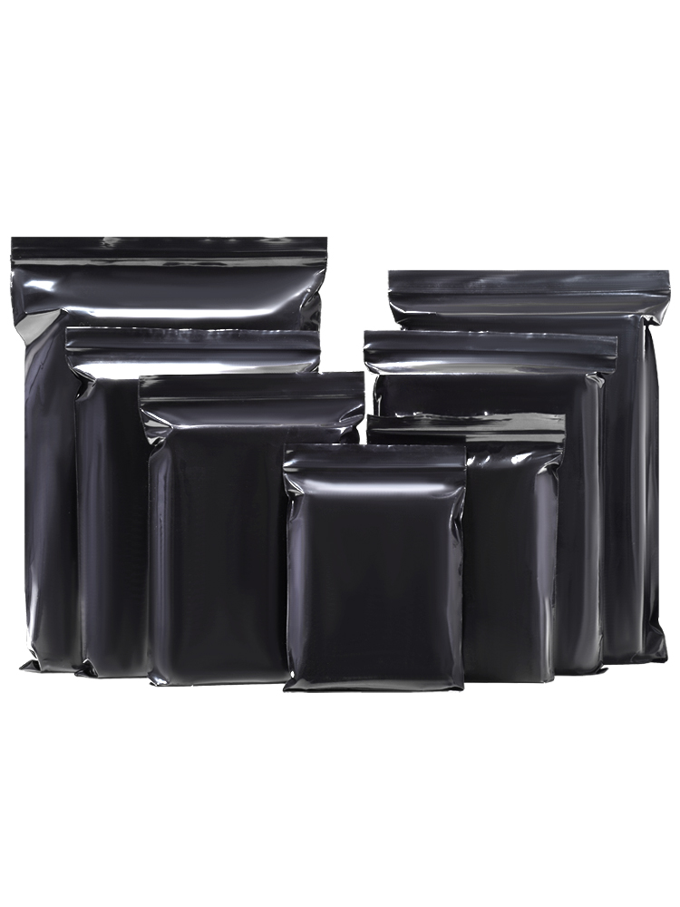 pe Black Zipper Bags