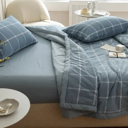 Embroidery Quilt Cover 100% Cotton 4pcs Bedding Sets