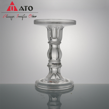 Customized vintage glass candlestick glass candle holder