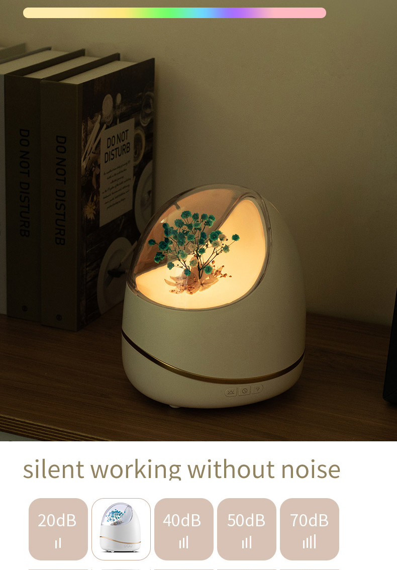 Flower aromatherapy ultrasonic diffuser and humidifier