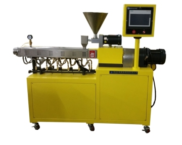Twin screw plastic extrusion experimental machine