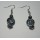 Hematite Earring with silver color finding