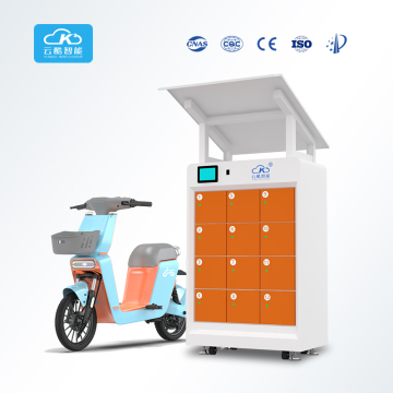 12-Slot Battery Swapping Station with Rain Shelter