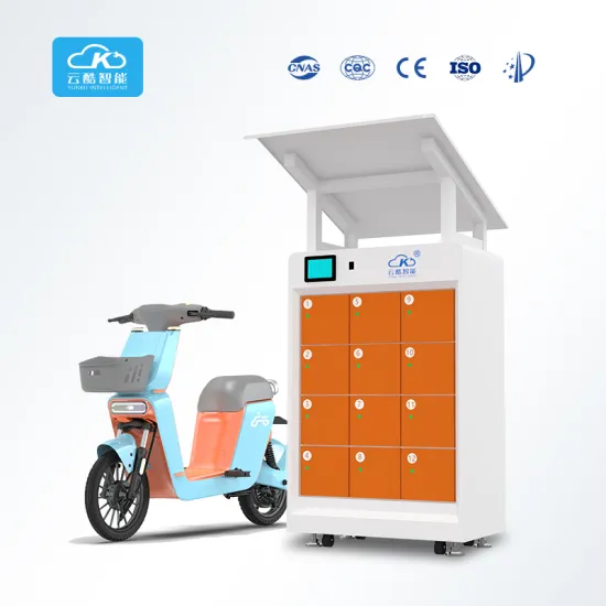 12-Slot Battery Swapping Station with Rain Shelter