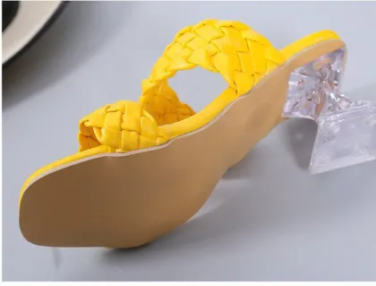 large size thick heel women's fashion sandals