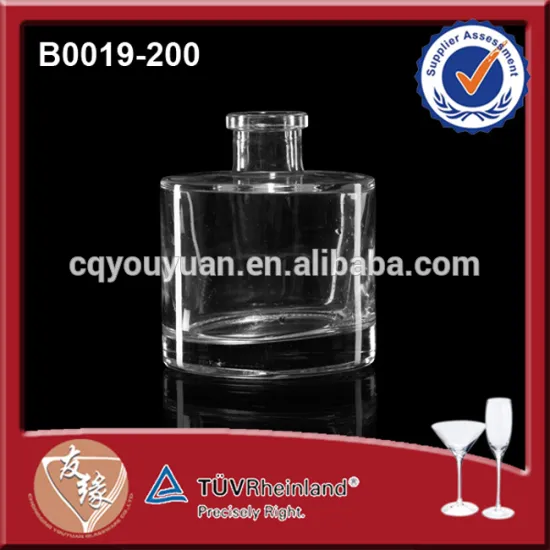 Empty Clear Decorative Glass Bottles 200ML Clear Glass Boston Round Bottle