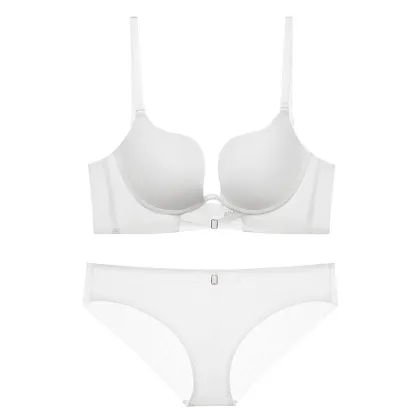 Wholesale Invisible Open Back Sexy Lingerie Bra Set for Small Chests