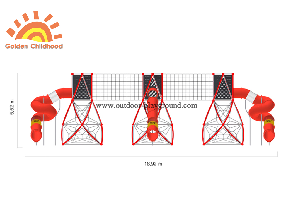 Big Kid Outdoor Playground Front Size