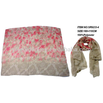 butterfly polyester voile ombre scarf ,spring summer scarf 2015