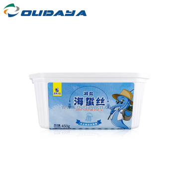 custom IML Printing small square plastic box cookie candy