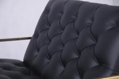 Marsden tufted leather lounge chair