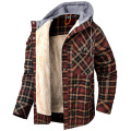 Men's Casual Plaid Hooded Jacket