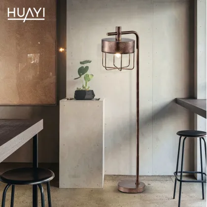 HUAYI Modern Crystal Floor Lamp