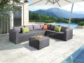 Modern Outdoor Wicker Rattanowy zestaw przekrojowy