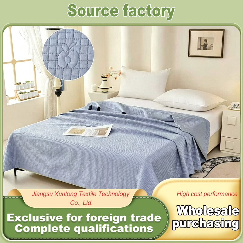 Прочное не выцветающее синее одеяло Tencel