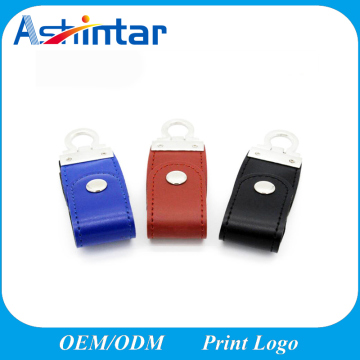 USB2.0 Flash Disk Support Embossed Logo USB Flash Pen Drive Leather USB Stick