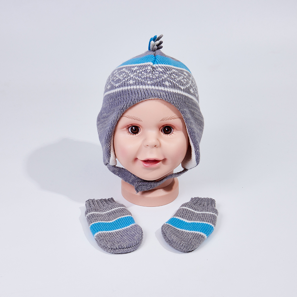 Cf T 0016 Knitted Beanie And Gloves Set 6