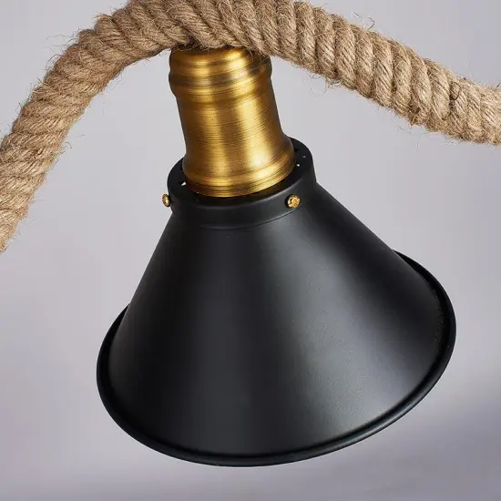 INSHINE Rope Black Metal Pendant Light