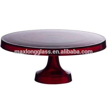 Hand-made cake stand with red spraying color