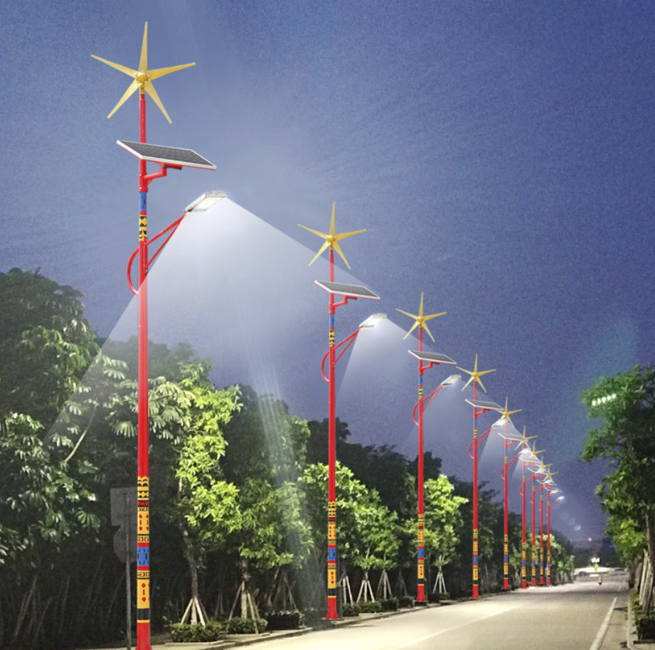 ساعات العمل الطويلة 30W Wind Solar Hybrid Street Light