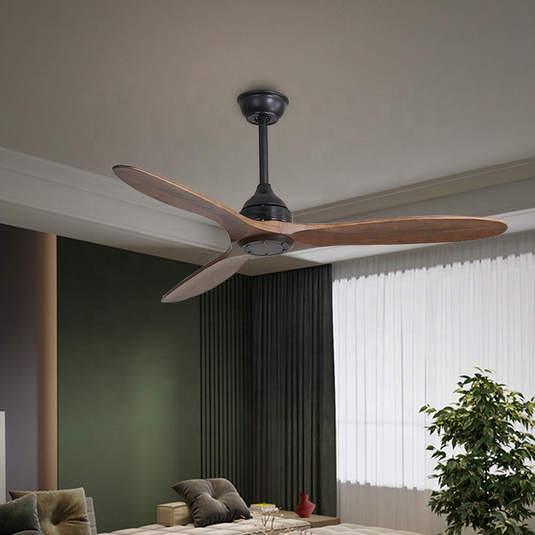 Fan del soffitto elegante design Bella finitura nera