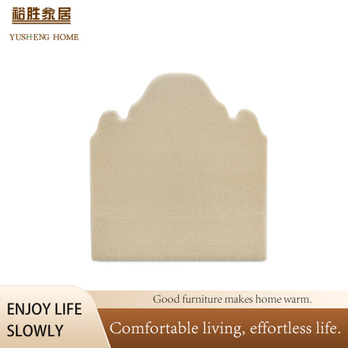 Cama estofada elegante com cabeceira moderna