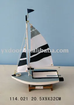 small Wooden boat model (114.021)sailboat model
