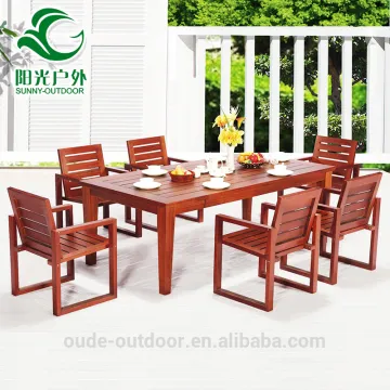 reclaimed wood furniture outdoor New design garden wooden dinning chair table