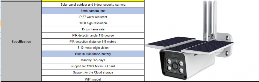 Solar Battery Bullet Camera 4