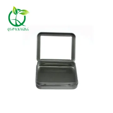 Custom hinged square tin cans