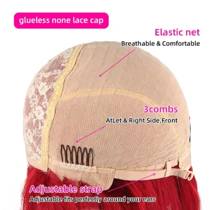 Wholesale 10A 100% human hair wigs red colored short bob wig straight bob human hair bob wigs lace front