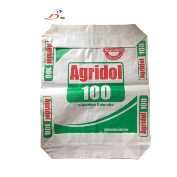 Sacs de cellophane de fond de bloc de valve à fond plat en poly