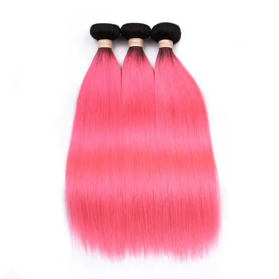 wholesale products china fashion pink human hair bundles rainbow hair brazilian virgin hair