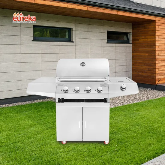 Made In China Outdoor Kitchen Stainless Steel Outdoor BBQ Grill 4 Burners Stainless Steel European BBQ