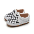New Plaid Leather Baby Shoes