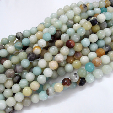 6mm Natural Round Flower Amazonite Beads Strands: Find Your Crafting Inspiration with Pandahall