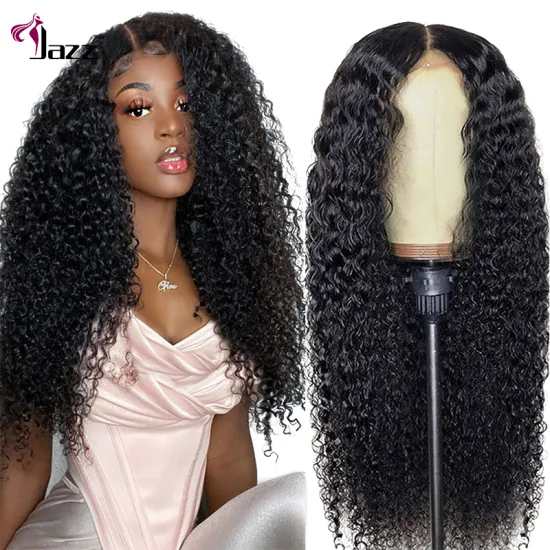 Wholesale 4x4 Kinky Curly Lace Closure Wigs Brazilian Remy Kinky Curly Human Hair Full Lace Wig with Baby Hair