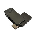 Unidad flash USB de metal giratorio negro