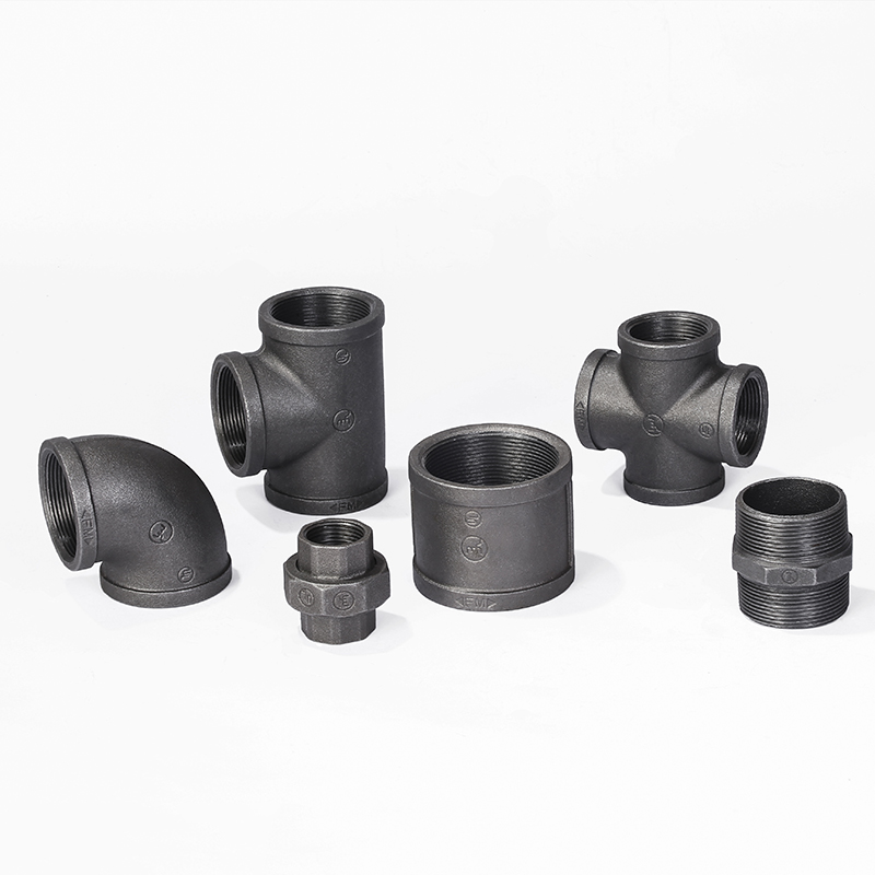 Black galvanized pipe fittings