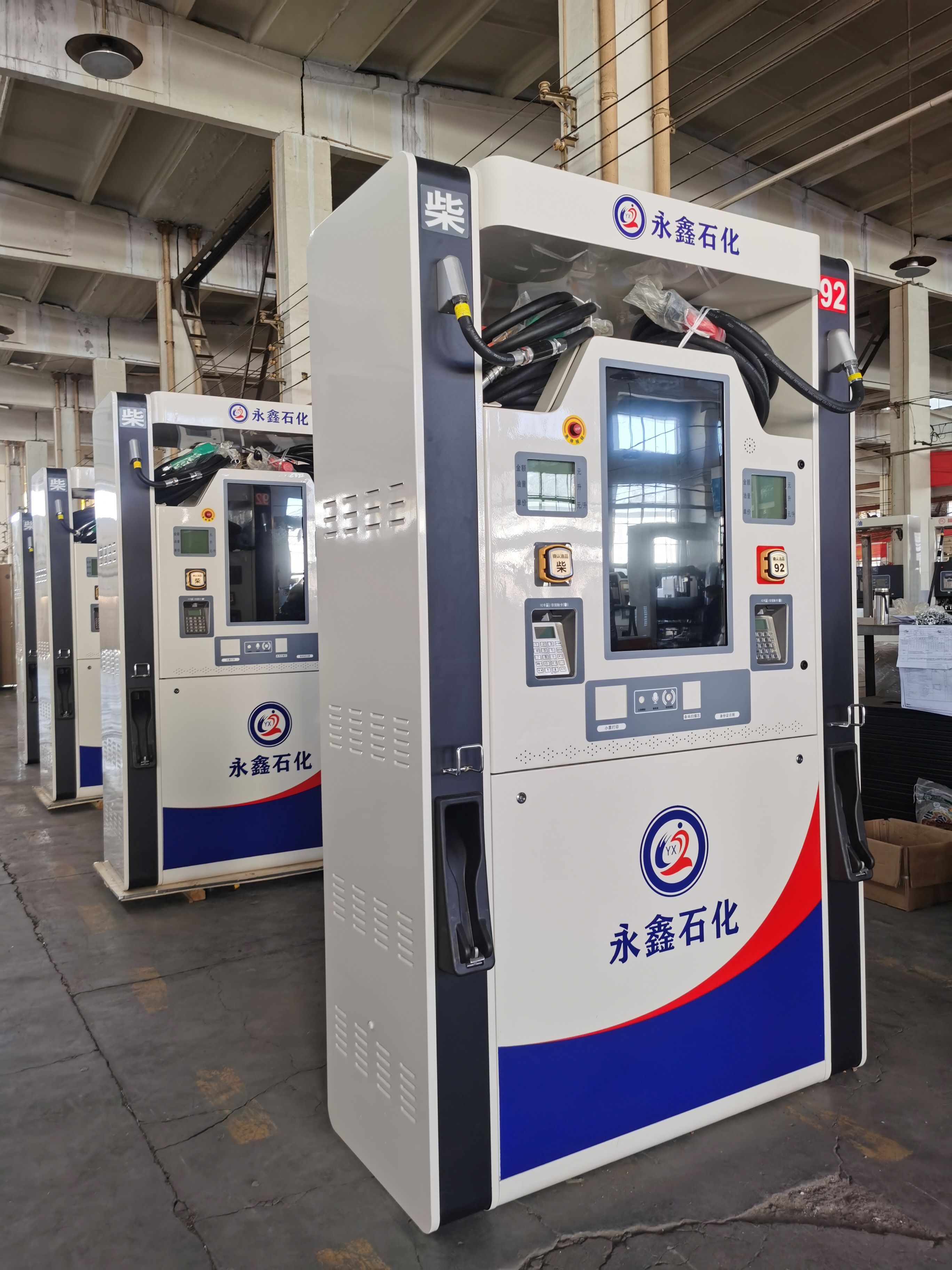 T6 Double Products Fuel Dispenser with Top Four Hoses