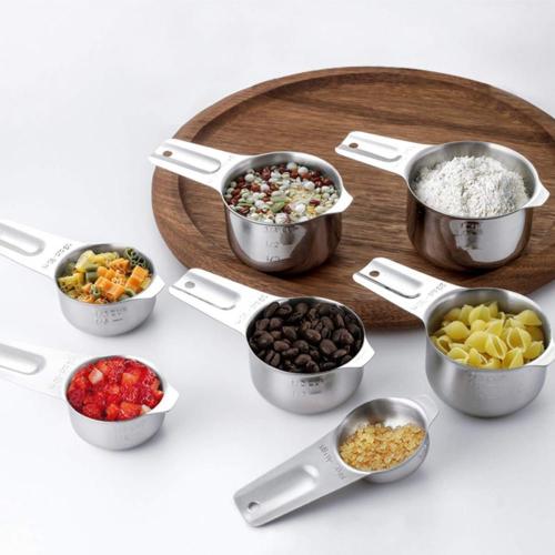 Juego de tazas medidoras de acero inoxidable para cocina